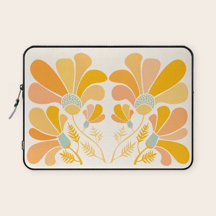 Summer Wildflowers in Golden Yellow Laptop Sleeve Gallery Image 1