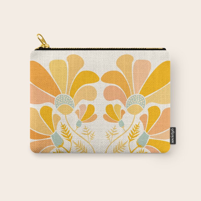 Summer Wildflowers in Golden Yellow Carry All Pouch Gallery Image 1