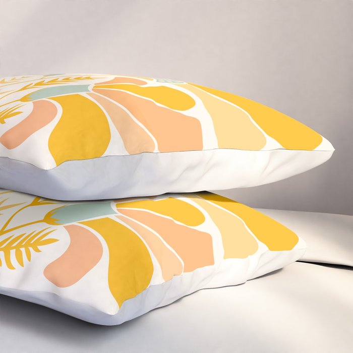 Summer Wildflowers in Golden Yellow Pillow Sham Gallery Image 3