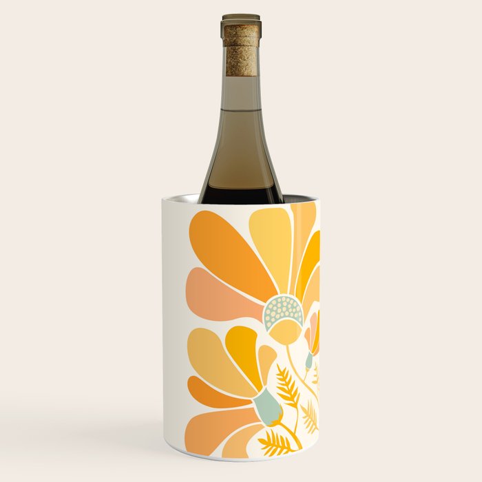 Summer Wildflowers in Golden Yellow Wine Chiller Gallery Image 2
