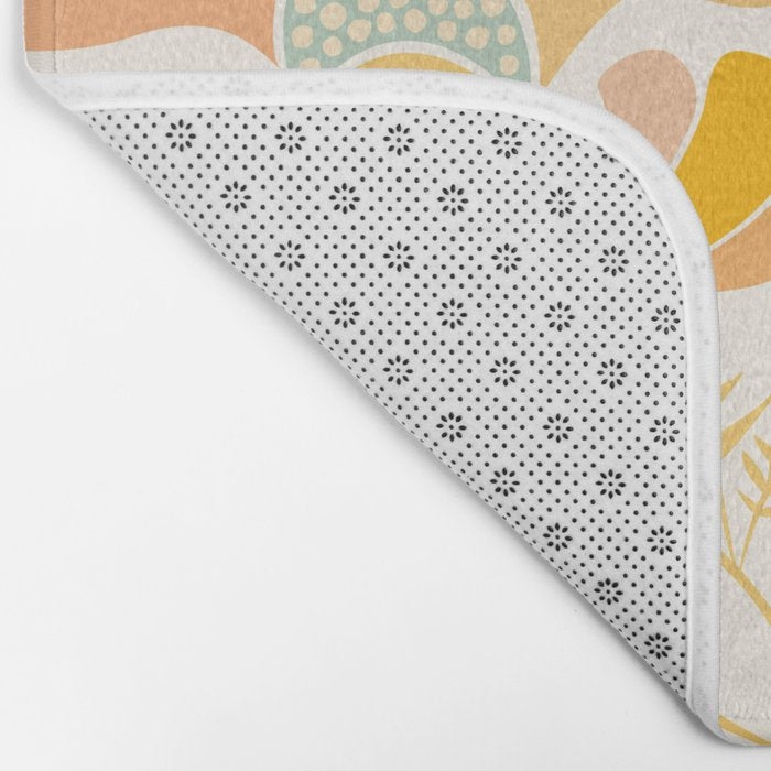 Summer Wildflowers in Golden Yellow Bath Mat Gallery Image 2