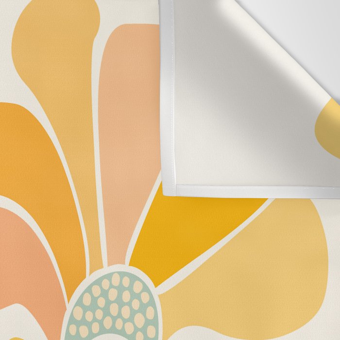 Summer Wildflowers in Golden Yellow Wall Tapestry Gallery Image 3