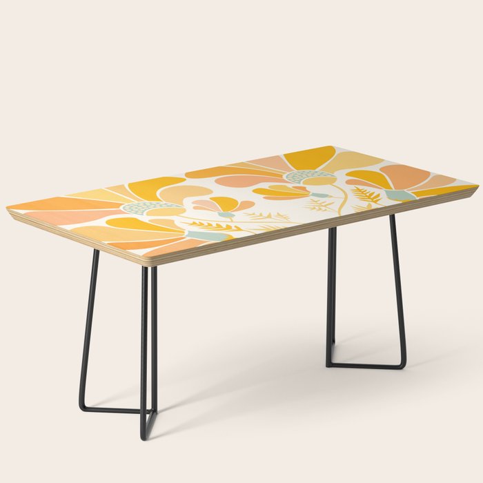 Summer Wildflowers in Golden Yellow Coffee Table Gallery Image 1