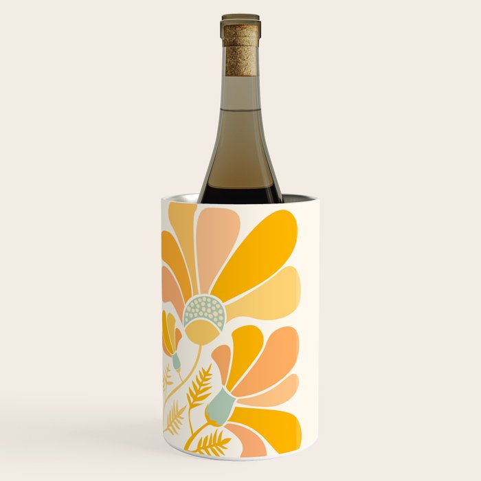 Summer Wildflowers in Golden Yellow Wine Chiller Gallery Image 3