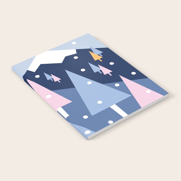 Snowy mountains and trees Notebook Gallery Image 2