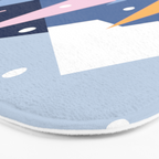 Snowy mountains and trees Bath Mat Gallery Image 3