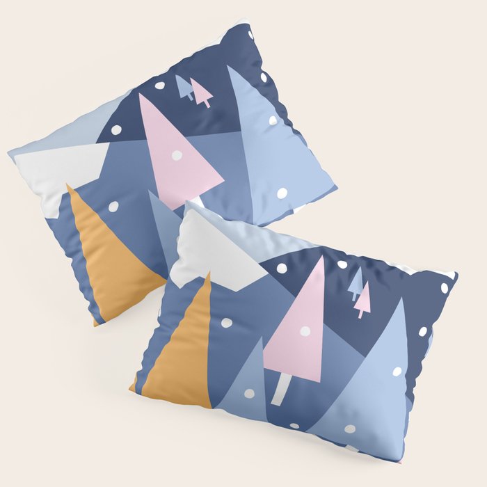 Snowy mountains and trees Pillow Sham Gallery Image 3