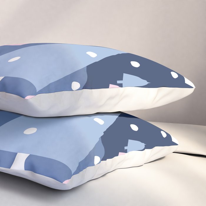 Snowy mountains and trees Pillow Sham Gallery Image 3