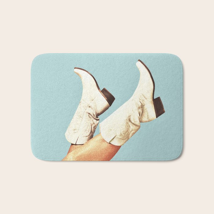 These Boots - Blue Bath Mat Gallery Image 1