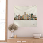 richmond virginia skyline Wall Tapestry Gallery Image 2