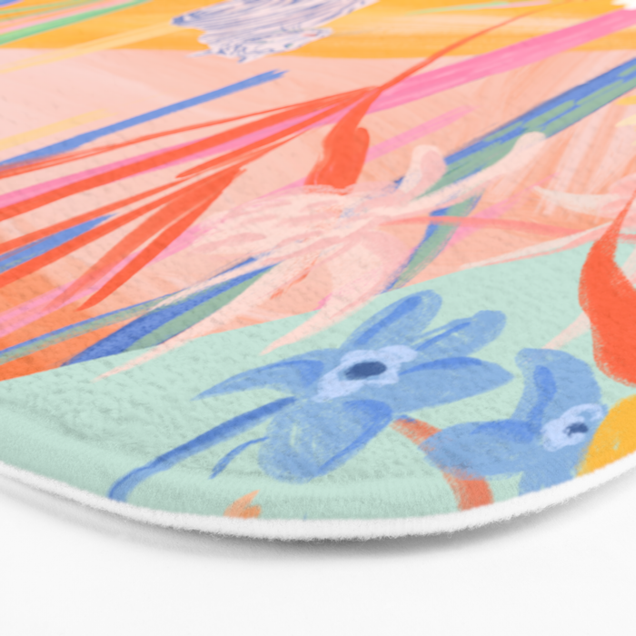 Whimsical Flower Vase Bath Mat Gallery Image 3