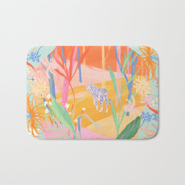 Whimsical Flower Vase Bath Mat Gallery Image 1