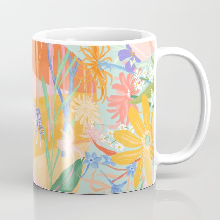 Whimsical Flower Vase Coffee Mug Gallery Image 1