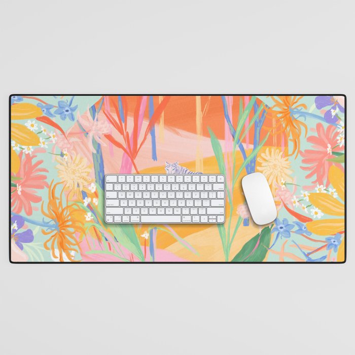 Whimsical Flower Vase Desk Mat Gallery Image 1