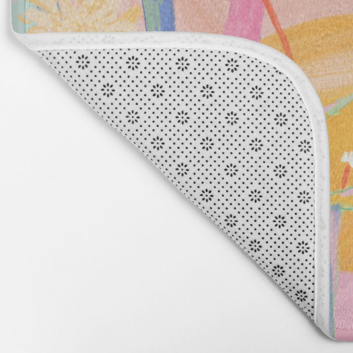 Whimsical Flower Vase Bath Mat Gallery Image 2