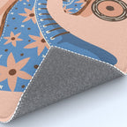 Retro Roller Skates - Blue & Peach Palette Rug Gallery Image 4
