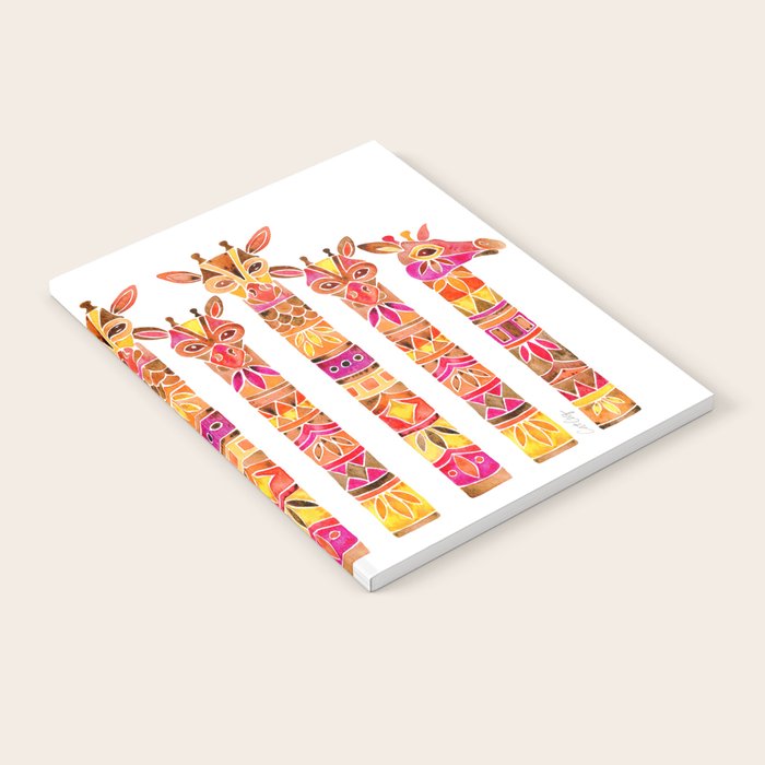 Giraffes - Fiery Palette Notebook Gallery Image 2