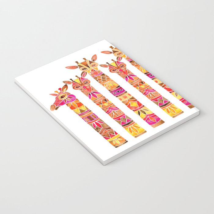 Giraffes - Fiery Palette Notebook Gallery Image 3