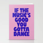If The Music's Good You Gotta Dance - Pink and Blue Stationery Card Gallery Image 2