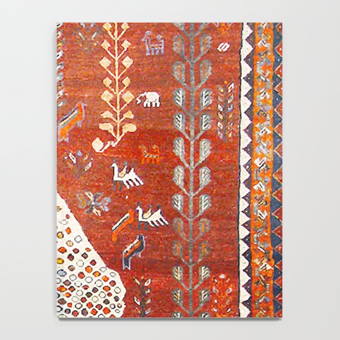 Q'ashqai Snow Leopard Persian Animal Rug Print Notebook Gallery Image 4