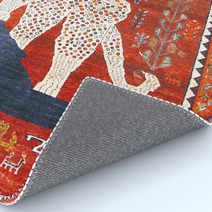 Q'ashqai Snow Leopard Persian Animal Rug Print Rug Gallery Image 4