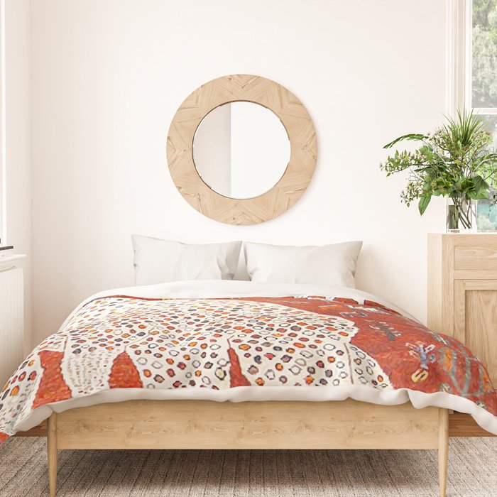 Q'ashqai Snow Leopard Persian Animal Rug Print Duvet Cover Gallery Image 3
