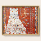 Q'ashqai Snow Leopard Persian Animal Rug Print Serving Tray Gallery Image 1