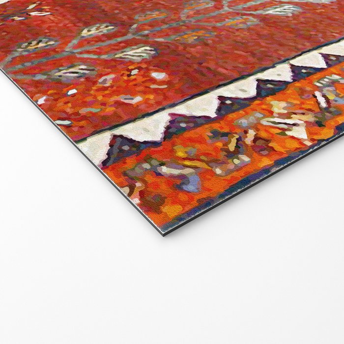 Q'ashqai Snow Leopard Persian Animal Rug Print Welcome Mat Gallery Image 2