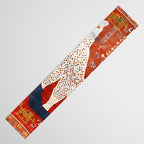Q'ashqai Snow Leopard Persian Animal Rug Print Table Runner Gallery Image 3