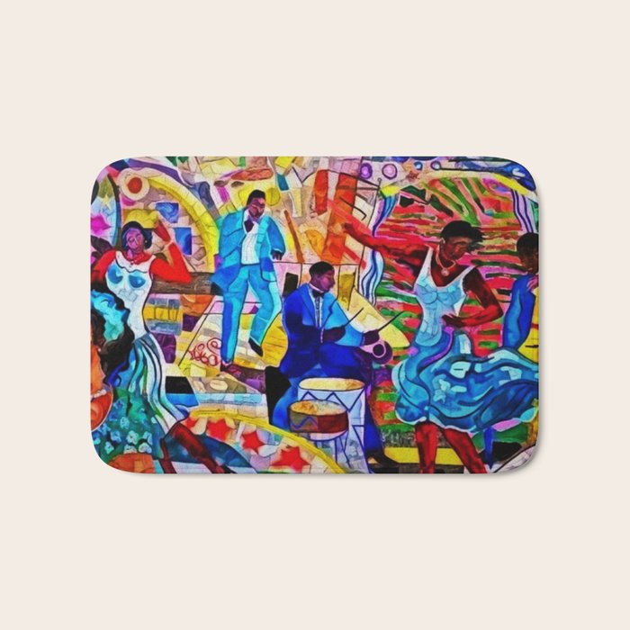 African-American 'The Spirit of Harlem' Historical Mural Portrait Bath Mat Gallery Image 1