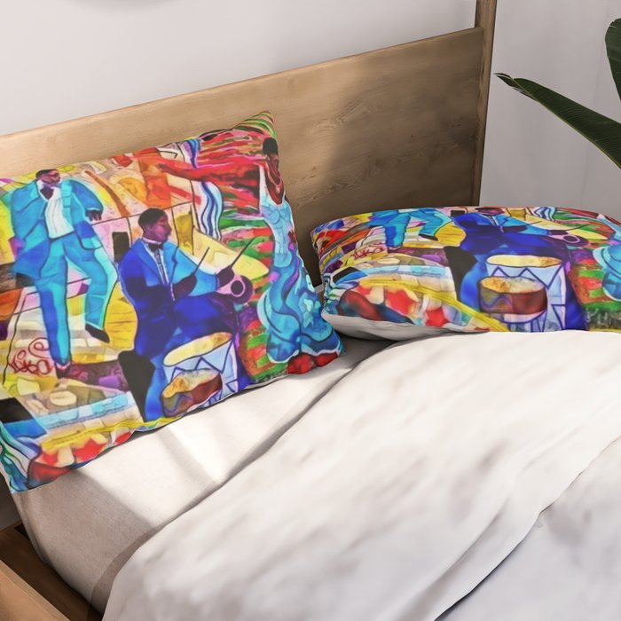 African-American 'The Spirit of Harlem' Historical Mural Portrait Pillow Sham Gallery Image 2