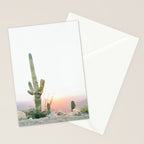 saguaro print, cactus print, botanical print, desert print, desert art, cactus wall art, arizona Stationery Card Gallery Image 2