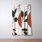 Abstract Shapes and Leaves 2 Window Curtain Gallery Image 3
