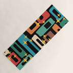 Retro Mid Century Modern Abstract Pattern 223 Yoga Mat Gallery Image 1
