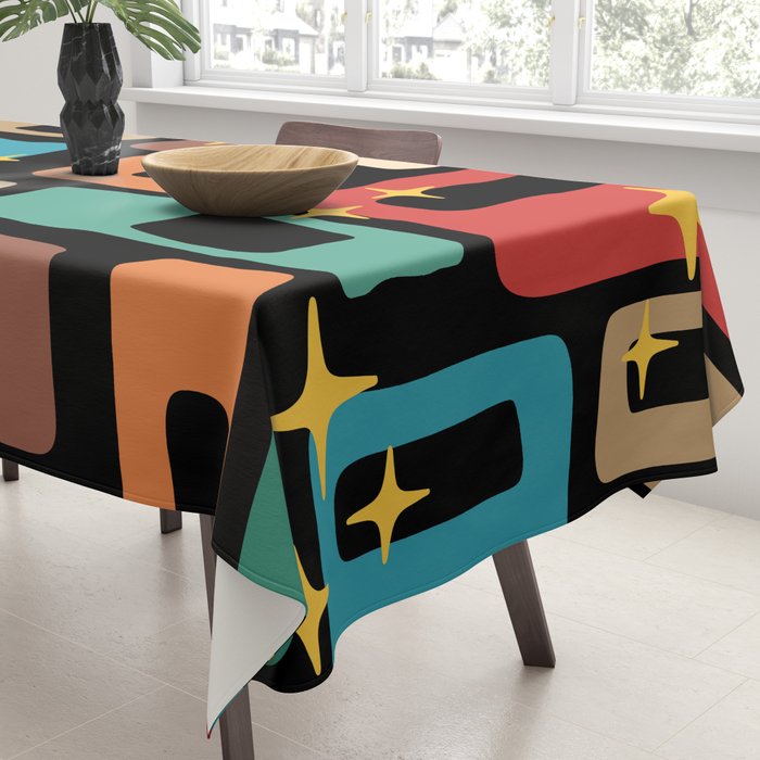 Retro Mid Century Modern Abstract Pattern 223 Tablecloth Gallery Image 3