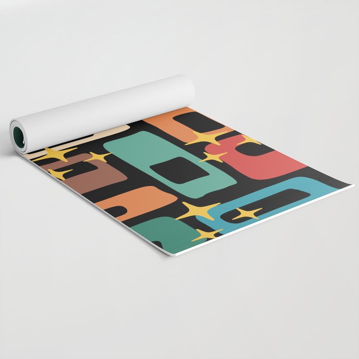Retro Mid Century Modern Abstract Pattern 223 Yoga Mat Gallery Image 2