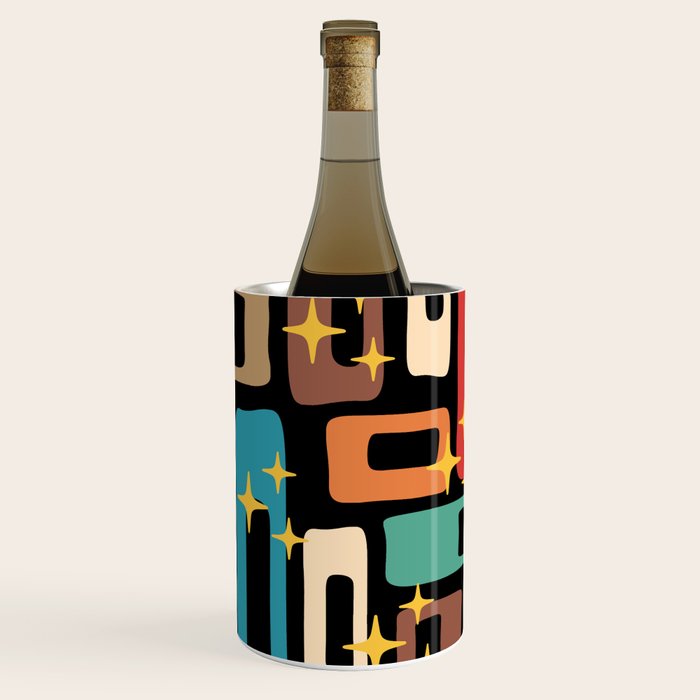 Retro Mid Century Modern Abstract Pattern 223 Wine Chiller Gallery Image 1