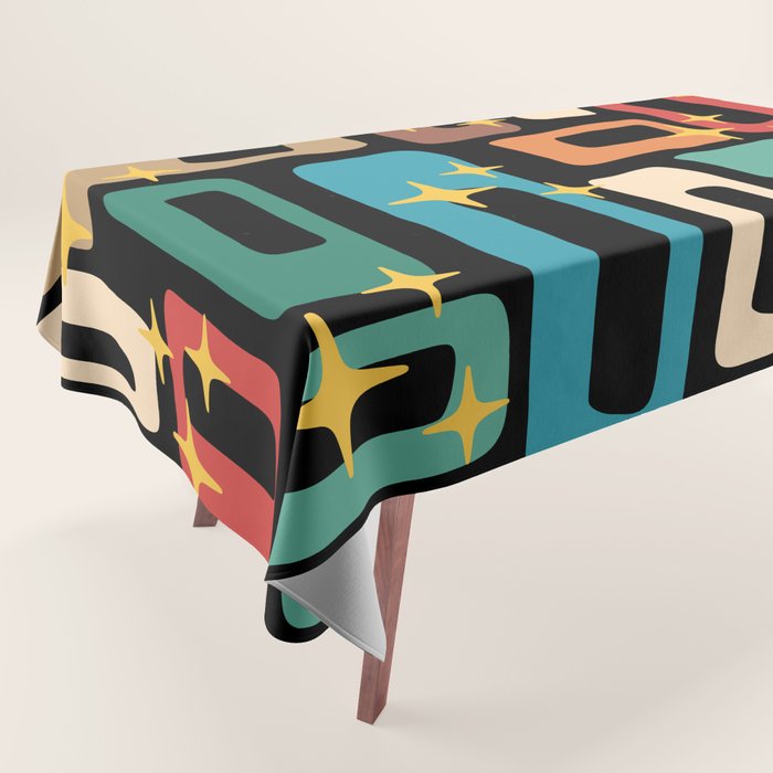 Retro Mid Century Modern Abstract Pattern 223 Tablecloth Gallery Image 1