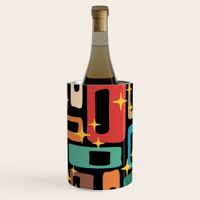 Retro Mid Century Modern Abstract Pattern 223 Wine Chiller Gallery Image 3