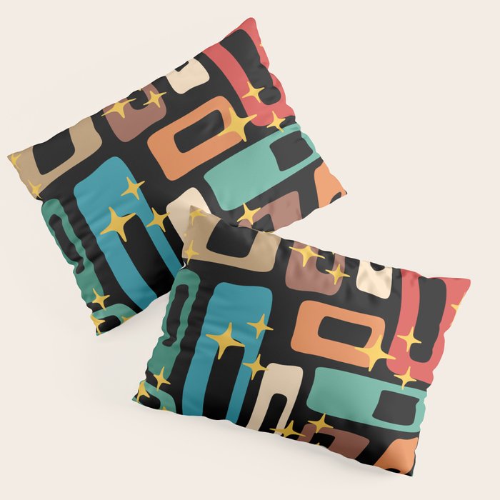 Retro Mid Century Modern Abstract Pattern 223 Pillow Sham Gallery Image 3