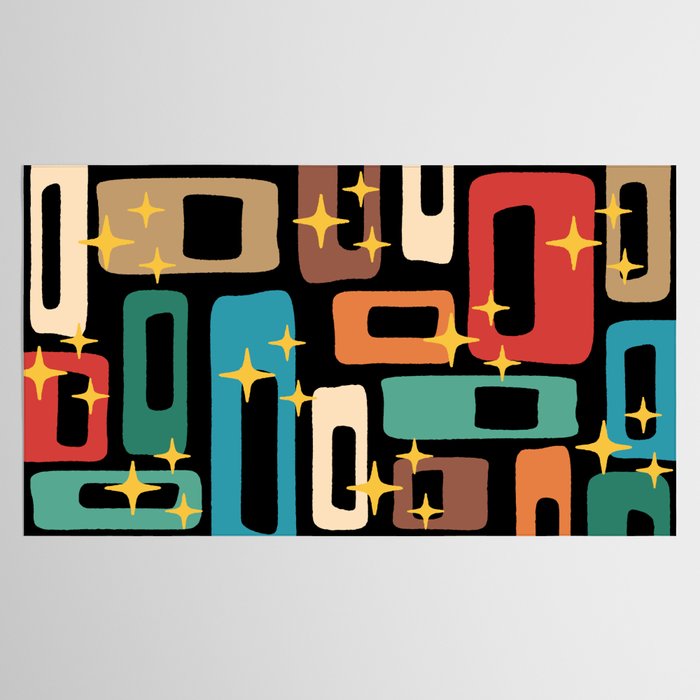 Retro Mid Century Modern Abstract Pattern 223 Tablecloth Gallery Image 2