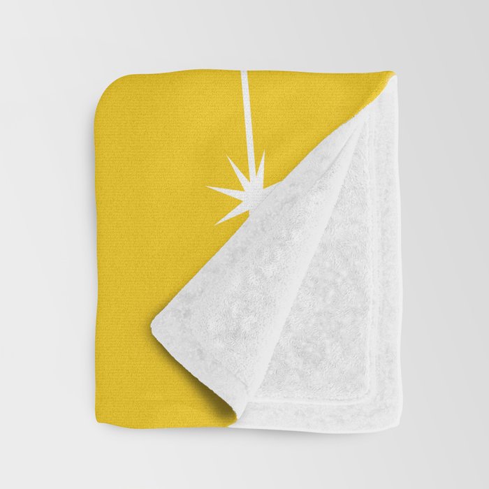 Aries Zodiac Star Constellation Line Art Bright Yellow Throw Blanket Gallery Image 3