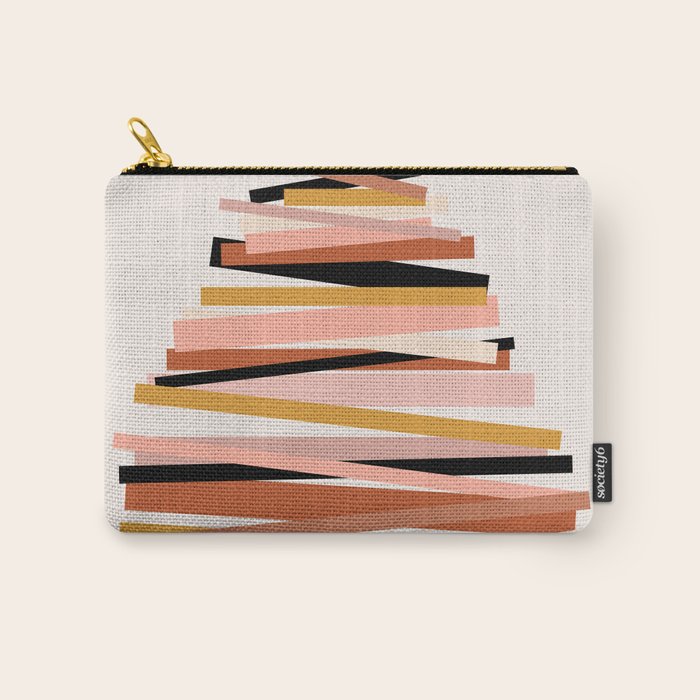 Ribbon Christmas Tree - neutrals Carry All Pouch Gallery Image 1