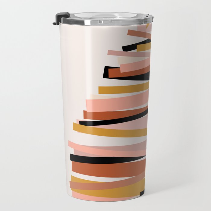 Ribbon Christmas Tree - neutrals Travel Mug Gallery Image 3