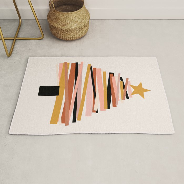 Ribbon Christmas Tree - neutrals Rug Gallery Image 1