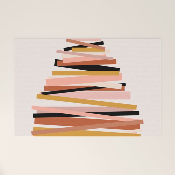 Ribbon Christmas Tree - neutrals Welcome Mat Gallery Image 1