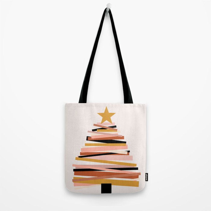 Ribbon Christmas Tree - neutrals Tote Bag Gallery Image 2