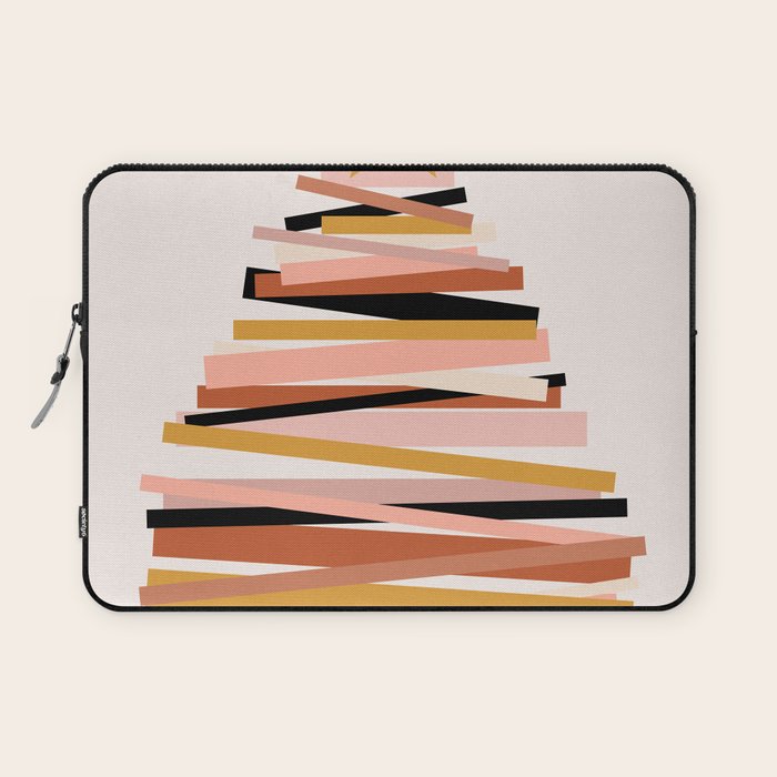 Ribbon Christmas Tree - neutrals Laptop Sleeve Gallery Image 1