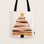 Ribbon Christmas Tree - neutrals Tote Bag Gallery Image 1