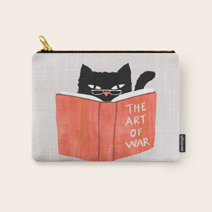 Cat reading book Carry All Pouch Gallery Image 1